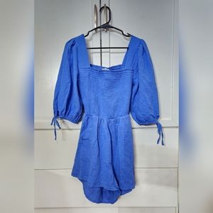 Azure Blue Muslim Romper